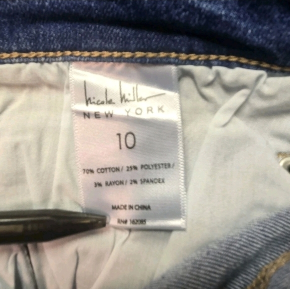 Nicole Miller New York Nomad Super High Rise Wide Leg Jeans Women’s Size 10 Blue - Picture 9 of 10